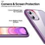 CASEKOO Crystal Clear Compatible with iPhone 11 Case, [Anti-Yellowing] Shockproof Protective Hybrid Phone Cases Slim Fit Cover for iPhone 11 (6.1 inch) 2019 - Purple