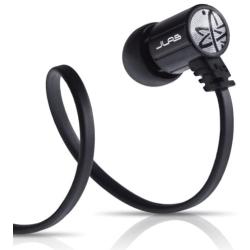 JLab Audio J4 Heavy Bass, Rugged Metal in-Ear Headphone, Guaranteed for Life - Obsidian Black