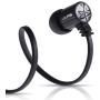 JLab Audio J4 Heavy Bass, Rugged Metal in-Ear Headphone, Guaranteed for Life - Obsidian Black