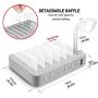 USB Charging Station for iPhone,COSOOS Charger Station with 5 lPhone Charger,1 Type-C,1 Micro Cable,iWatch Stand,6-Port Charging Station for Multiple Devices,iPad,Kindle(Silver White,UL Certified)