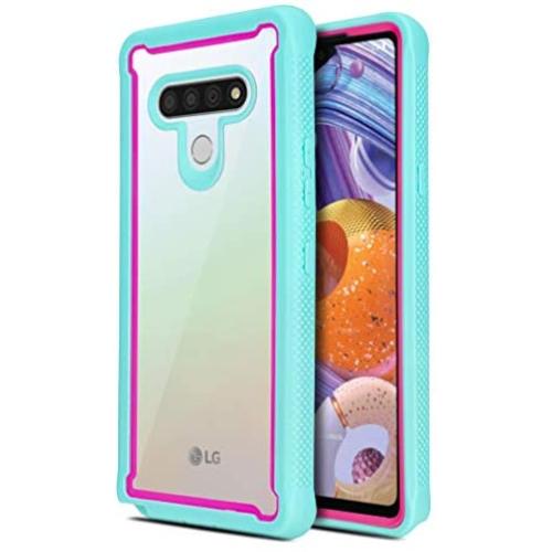 CasemartUSA Phone Case for [LG Stylo 6], [Fuze Series][Turquoise] Shockproof Defender Transparent Protective Bumper Cover for LG Stylo 6 (Cricket, Boost, Sprint, T-Mobile, Metro, Verizon)