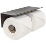 Neater Nest Reversible Toilet Paper Holder with Phone Shelf, Modern Style (Oil Rubbed Bronze, Double)