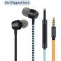 URIZONS Earbuds, in Ear Headphones with Microphone, Sports Headset for iPhone iPad iPod Mac Laptop Tablets Android Smartphones Handmade Fabric Braided Tribe Thread Wrapped Bracelet Style (Orange)
