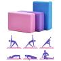 Ayunjia 5 Pcs Yoga Equipment Set EVA Exercise Ball Workout Brick Bolster Stretch Belt Aid Gym Pilates Training Body Shaping Fitness Equipment (Purple)