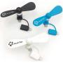 Portable iPhone Fan Attachment - Colorful and Powerful 2-in-1 Fans for iPhone/iPad and Android Smartphone/Tablet - Pack of 3 - Black/Blue/White - 2018 iPhone Accessories