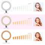 LED Ring Light 10" with Tripod Stand & Phone Holder for YouTube Video, Desk Selfie Ring Light Dimmable for Streaming, Makeup, Photography Compatible with iPhone Android