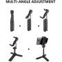 Phone Tripod, MOUNTDOG Mini Portable Camera Stand Holder, Extendable Tabletop Desktop Tripod Legs Compatible with iPhone/Camera/Samsung/Smartphone/Webcam, 360° Rotation, Black