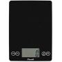 Escali Arti Glass Digital LCD Display Kitchen, Office, Baking Herb Scale w/Nutrition and Calorie Counting Feature, 15lb Capacity, 9" x 6.5" x .75", Black Obsidian