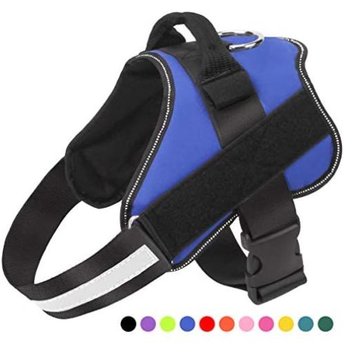 Bolux Dog Harness, No-Pull Reflective Breathable Adjustable Pet Vest with Handle for Outdoor Walking - No More Pulling, Tugging or Choking