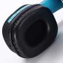 Wireless Headset with Mic,Foldable Bluetooth Headphone with 3.5mm Audio Jack for PC/iPhone/Android Smartphones Computers(Black+Blue)