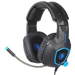 SADES SA818 Updated Gaming Headset Over-The-Ear-Headphone for PS4, PC, Xbox One Controller, Game Headset with Microphone, with Soft Memory Earmuffs