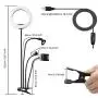 Hotches 8 LED Selfie Ring Light with Phone Holder & Tablet Holder & Microphone Holder Stand, 3 Lighting Modes and 10 Brightness Level for Makeup & YouTube Video & Live Stream Hotches 8 LED Selfie Ring Light with Phone Holder & Tablet Holder & Microphone Holder Stand, 3 Lighting Modes and 10 Brightness Level for Makeup & YouTube Video & Live Stream