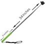 Selfie Stick with Bluetooth Remote for Smartphones - with Universal Phone Holder up to 3.25 Inch in Width - Adjustable Handheld Monopod 11" - 40" - Light, Compact, Easy to Carry