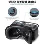 [New Version]HAMSWAN 3D Virtual Reality Headsets with Unique Design and Multifunction Button Compatible with Smartphones Within 4.0-6.11 inch