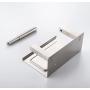 XVL Toilet Paper Holder with Mobile Phone Storage Shelf and Spring Roller, Brushed, G325A