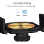 Qi Wireless Charger Car Mount - HMCC CD Slot Phone Holder Silicone Protection 360° Rotatable One-Touch Design Compatible iPhone Xs Max/XS/XR/X/8, Samsung Galaxy S10e/S10+/S10/S9/S9 Plus/S8