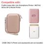 Canboc Shockproof Carrying Case for Fujifilm Instax Mini Link Smartphone Printer & INSTAX Share SP-2 Smart Phone Printer | Storage Travel Bag Portable Fits USB Cable & Mini Instant Film, Rose Gold
