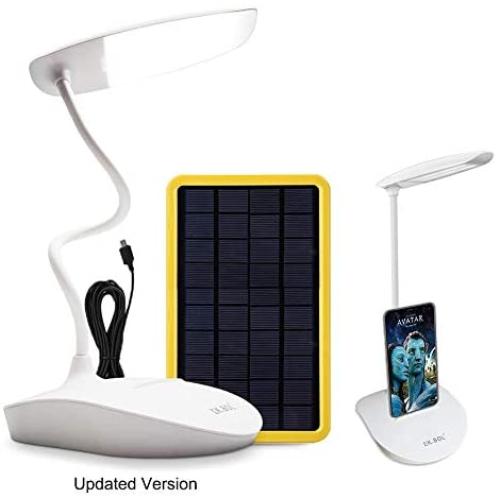 KK.BOL Solar Desk Lamp Three Levels Dimmable Led Table Lamp for Reading Bedside Light Night Light 3000mAh