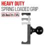TACKFORM Motorcycle Phone Mount - 1" Ball Connection - Heavy Duty Spring Loaded Phone Holder. Compatible with RAM and ARKON 1 Inch Ball System. Optional Tether Included