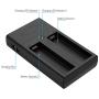 Powerextra Dual Battery Charger for for DJI Osmo, Osmo +, Osmo Pro/RAW, Osmo Mobile
