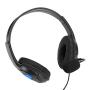 CiCiglow Wired Gaming Chat Headset with Noise-Cancellation Microphone, 3.5mm ABS Lightweight Computer Mobile Phone Over Ear Headphone for PS4(Blue)