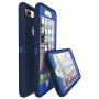 MXX iPhone 8 Plus Case, Heavy Duty Defense Case with Screen Protector [4 Layers] Rugged Rubber Shockproof Protection Case Cover for iPhone 7 Plus/iPhone 8 Plus [5.5 inch] - Blue/Blue