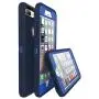 MXX iPhone 8 Plus Case, Heavy Duty Defense Case with Screen Protector [4 Layers] Rugged Rubber Shockproof Protection Case Cover for iPhone 7 Plus/iPhone 8 Plus [5.5 inch] - Blue/Blue
