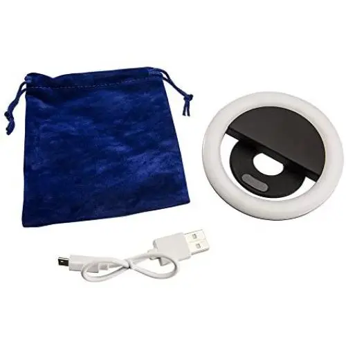 Arkon SPLEDRING Rechargeable LED Clip On Selfie Ring Light for Live Streaming Video Retail White Arkon SPLEDRING Rechargeable LED Clip On Selfie Ring Light for Live Streaming Video Retail White