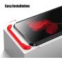 HikerClub Huawei P30 Lite Case with Screen Protector 3 in 1 Hard Plastic Ultra Thin Slim Fit 360 Degree Full Body Protective Shockproof Anti-Scratch Case for Huawei P30 Lite (Black&Red)
