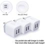 Wall Charger, USB Brick 3Pack 2.1A/5V Dual Port USB Plug Charger Cube Power Adapter Fast Charging Block for iPhone X 8 7 6 Plus 5S, iPad, Samsung Galaxy S8 S7 S6 Edge, LG, ZTE, Moto, Android Phone
