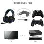 Stereo Gaming Headset PS4 Xbox One S, SADES SA920PLUS Noise Cancelling Over Ear Headphones with Mic, Bass, Soft Memory Earmuffs for PC Laptop Mac Nintendo Switch Games Mobile(Black Blue)