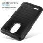 CasemartUSA Phone Case for [LG REBEL 4 LTE (L212VL, L211BL)], [Modern Series][Black] Shockproof Cover Impact Resistant Defender for Rebel 4 LTE (Tracfone, Simple Mobile, Straight Talk, Total Wireless)