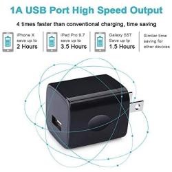 Charger Block, 3-Pack USB Wall Charger 1A/5V USB Charger Plug Single Port Charging Cube Box for iPhone SE, 11 Pro Max, XR/Xs/X, 8/7/6/6S Plus, iPad, Samsung Galaxy S20 Plus,A10e, A20, LG, Pixel, Moto