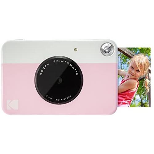 Zink KODAK Printomatic Digital Instant Print Camera (Pink), Full Color Prints On ZINK 2x3 Sticky-Backed Photo Paper - Print Memories Instantly