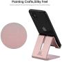 Cell Phone Stand Holder - ToBeoneer Aluminum Desktop Solid Portable Universal Desk Stand Compatible with All Mobile Smart Phone Huawei iPhone X 8 7 6 Plus 5 Ipad Mini Tablet Office Decor (Rose Gold)