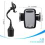 Cup Holder Phone Mount,Universal Adjustable Gooseneck Cup Holder Cradle Car Mount Compatible for Cell Phone iPhone 11 pro XS Max XR SE 8 7 6 Plus Samsung Galaxy S20 S10 Note 9