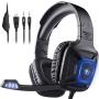 Gaming Headset for Xbox One & PS4, AIMASON Noise Cancelling Over Ear Headphone w/Crystal Stereo Bass Surround Sound & Soft Memory Earmuffs, Headset for Games/Nintendo Switch/PC/Mac/Laptop