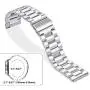 Jiarusig Compatible Fitbit Versa/Versa Lite Edition/Versa 2 Bands, Stainless Steel Versa Smartwatch Metal Band for Men Women Replacement Wristband