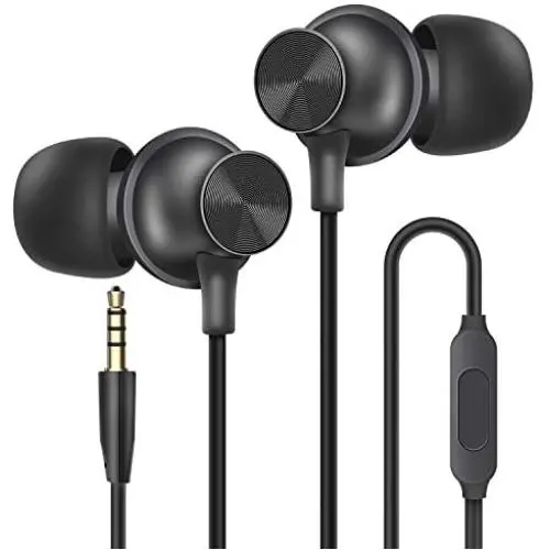 Wired Earbuds with Microphone, Overtime in-Ear Headphones with Pure Sound, Ear Buds with Mic, Earphones for iPhone 6/6s Plus/5s/SE, Galaxy, Android Smartphones, Tablets - Black Wired Earbuds with Microphone, Overtime in-Ear Headphones with Pure Sound, Ear Buds with Mic, Earphones for iPhone 6/6s Plus/5s/SE, Galaxy, Android Smartphones, Tablets - Black