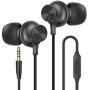 Wired Earbuds with Microphone, Overtime in-Ear Headphones with Pure Sound, Ear Buds with Mic, Earphones for iPhone 6/6s Plus/5s/SE, Galaxy, Android Smartphones, Tablets - Black