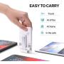 Cell Phone Stand, Foldable Portable Desktop Stand Adjustable Height and Angle Phone Holder for Desk Sturdy Aluminum Metal Stand Compatible with Smartphone/iPad/Kindle/Tablet (White)