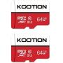 64GB Micro SD Card 2 Pack Ultra Micro SDXC Memory UHS-I Card Class 10 Micro SD Cards 64GB High Speed TF Card R Flash, C10, U3, 64 GB (2 Pack)