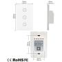 WiFi Smart Wall Touch Light Switch Glass Panel Wireless Remote Control by Mobile APP Anywhere Compatible with Alexa,Timing Function No Hub Required (Wall Switch 3 Gang)