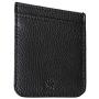 Cell Phone Wallet Stick on Credit Card Holder for Back of Phone [Vegan Leather] Cards Sleeve Pocket, Adhesive Sticker Compatible with iPhone, Most Cases - Black