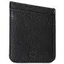 Cell Phone Wallet Stick on Credit Card Holder for Back of Phone [Vegan Leather] Cards Sleeve Pocket, Adhesive Sticker Compatible with iPhone, Most Cases - Black