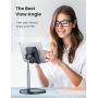 Cell Phone Stand,Angle Height Adjustable LISEN Cell Phone Stand For Desk,Thick Case Friendly Phone Holder Stand For Desk, Compatible with All Mobile Phones,iPhone,Samsung,Pixel,iPad,Tablet(4-10in)