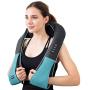 Shiatsu Back Shoulder & Neck Massager with Heat Deep Tissue 3D Kneading Pillow Massager for Relieving Muscle Pain - Blue