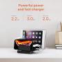 Alxum USB C Charging Station for Multiple Devices, Multi Ports Charging Dock Station with Quick Charge 3.0+USB C Ports, Transformable Wall Mount Charger, for Cell Phone, Tablet, and Other USB Devices