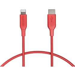 AmazonBasics USB-C to Lightning Cable, MFi Certified Apple Charger for iPhone 11 Pro/11 Pro Max - Red, 1-Foot