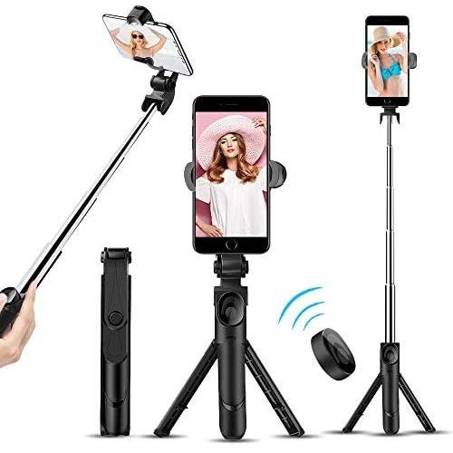 Phone Tripod, VINSIC Selfie Stick Tripod with Bluetooth Remote for iPhone, Cellphone Tripod for iPhone 11/11PRO/X/Max/8/7/6, Galaxy S8 S9 Plus Note 8, Huawei Android Phone and Camera